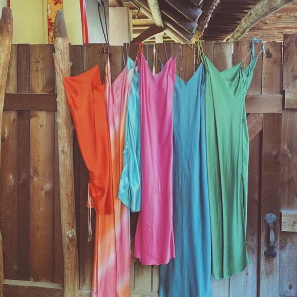 Dannijo Pink Midi Slip with Multi Colored Straps - Picture 5 of 9